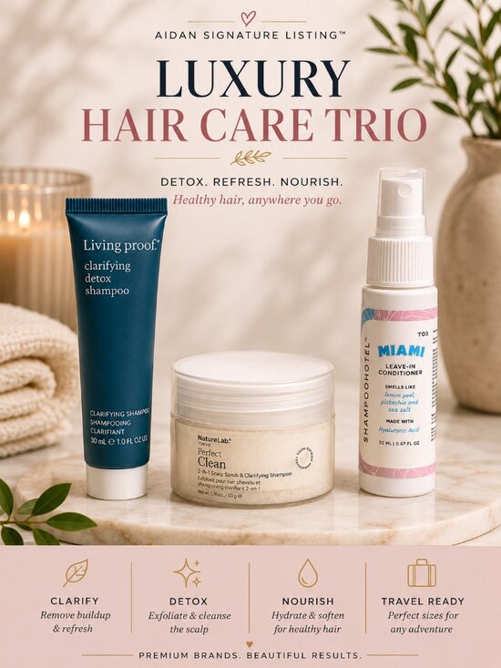 Living Proof Other - Living Proof Clarifying Shampoo + NatureLab Tokyo Scalp Scrub + Leave-In Conditi
